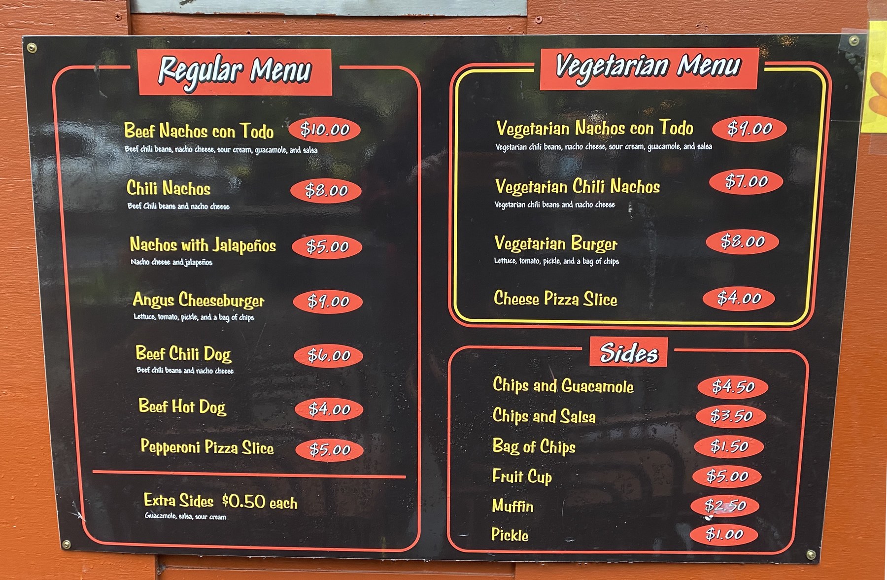 mystery spot menu 2024